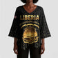 Personalized Liberia Vai Syllabary Vertical Pattern Kimono Sleeve Blouse