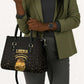 Liberia Vai Syllabary Vertical Pattern Leather Bag