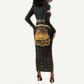 Personalized Liberia Long Sleeve Bodycon Dress Vai Syllabary Pattern - African Pride