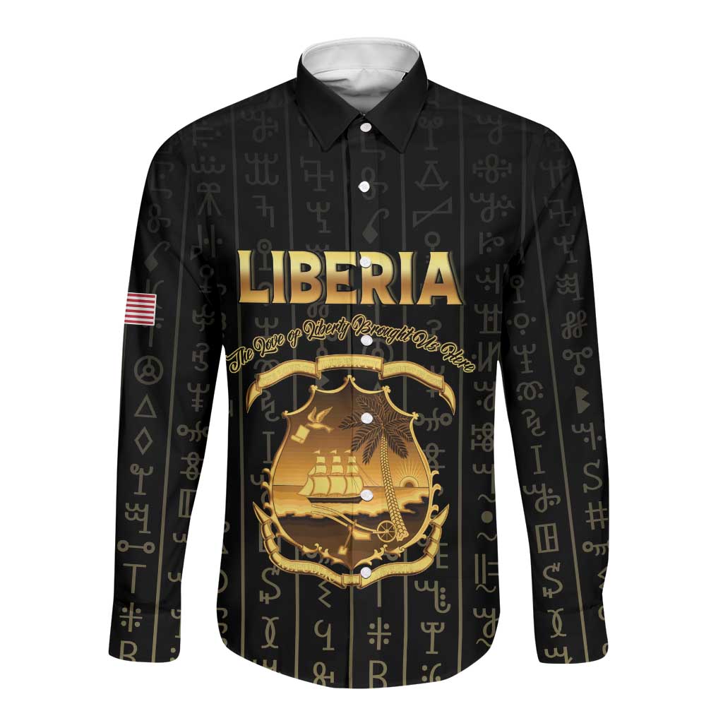 Personalized Liberia Long Sleeve Button Shirt Vai Syllabary Pattern - African Pride