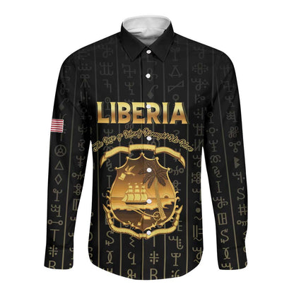 Personalized Liberia Long Sleeve Button Shirt Vai Syllabary Pattern - African Pride