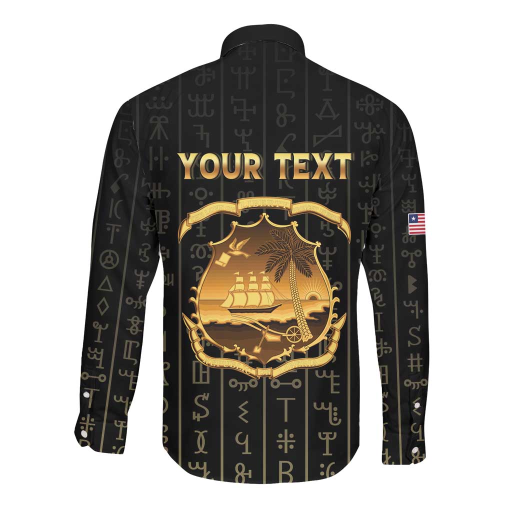 Personalized Liberia Long Sleeve Button Shirt Vai Syllabary Pattern - African Pride
