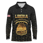 Personalized Liberia Long Sleeve Polo Shirt Vai Syllabary Pattern - African Pride
