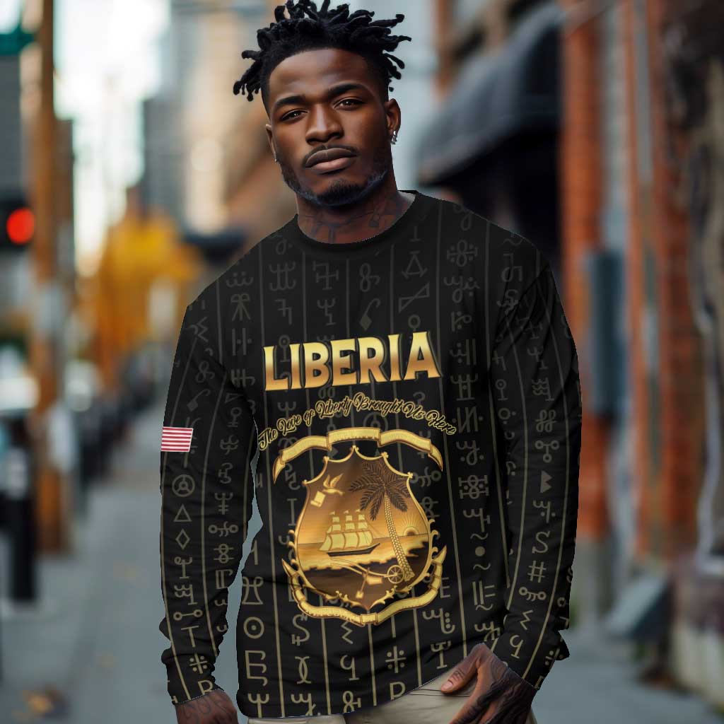 Personalized Liberia Long Sleeve Shirt Vai Syllabary Pattern - African Pride