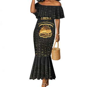 Personalized Liberia Mermaid Dress Vai Syllabary Pattern - African Pride