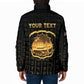 Personalized Liberia Vai Syllabary Vertical Pattern Padded Jacket