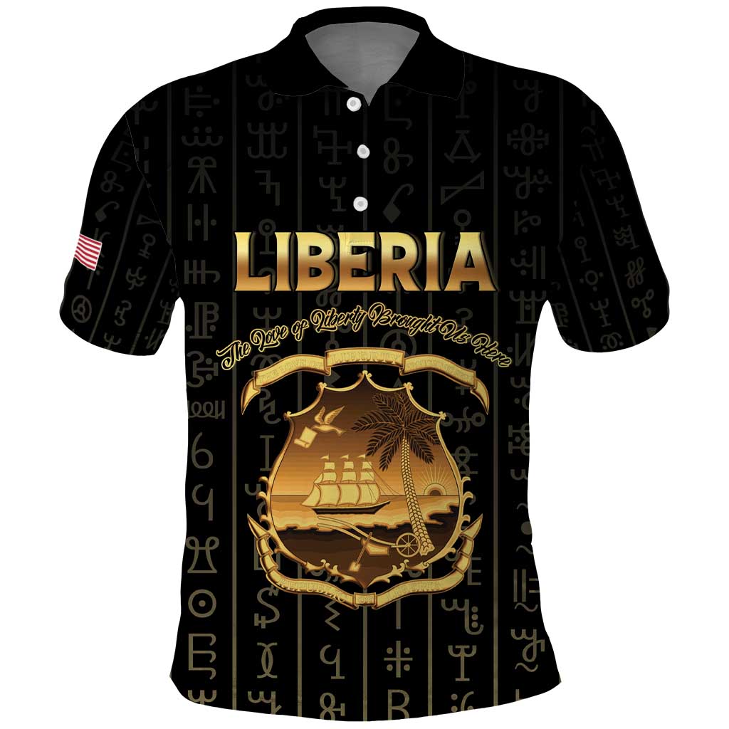 Personalized Liberia Polo Shirt Vai Syllabary Pattern - African Pride
