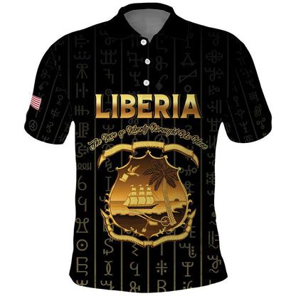 Personalized Liberia Polo Shirt Vai Syllabary Pattern - African Pride