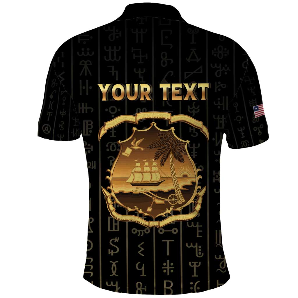 Personalized Liberia Polo Shirt Vai Syllabary Pattern - African Pride