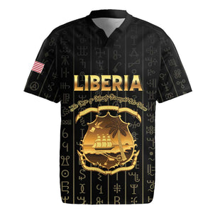 Personalized Liberia Rugby Jersey Vai Syllabary Pattern - African Pride