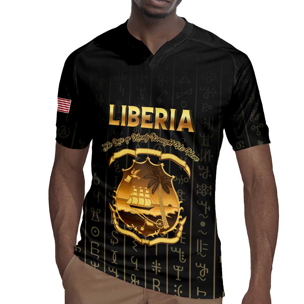 Personalized Liberia Rugby Jersey Vai Syllabary Pattern - African Pride