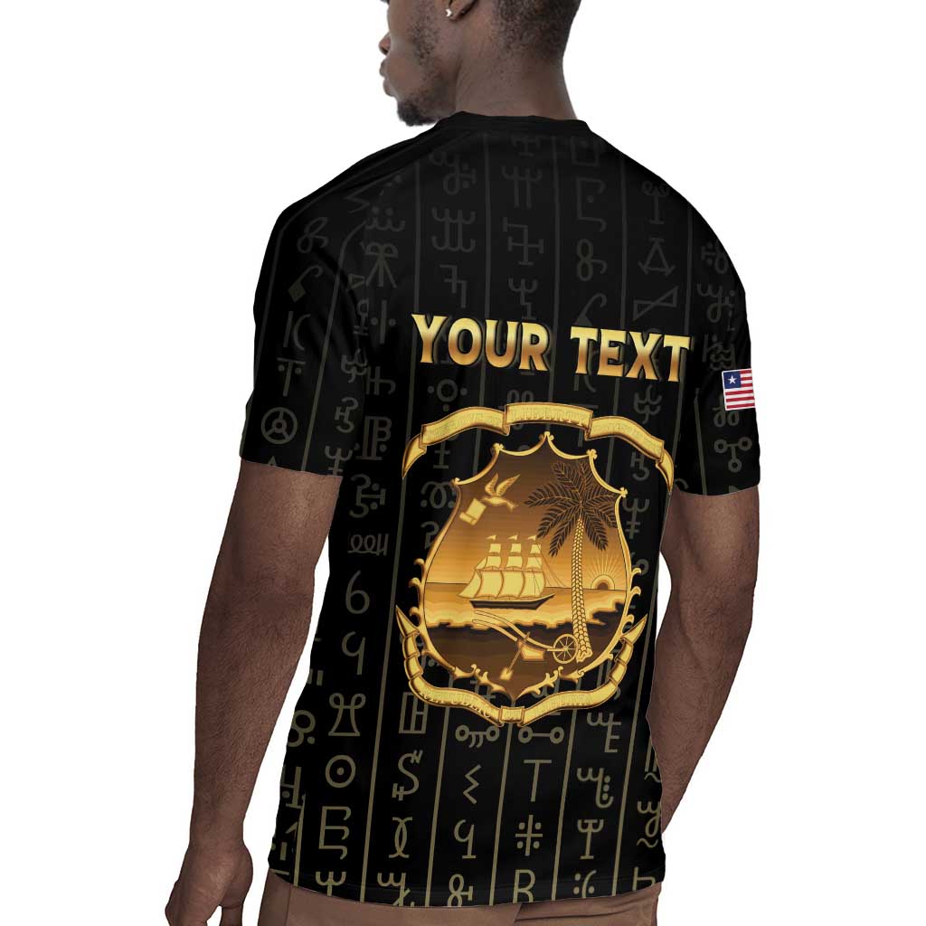 Personalized Liberia Rugby Jersey Vai Syllabary Pattern - African Pride