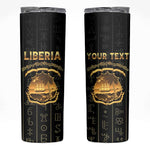 Personalized Liberia Skinny Tumbler Vai Syllabary Pattern - African Pride