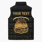 Personalized Liberia Vai Syllabary Vertical Pattern Sleeveless Puffer Jacket