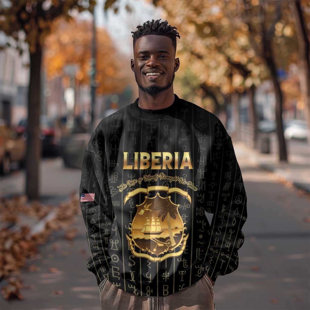 Personalized Liberia Sweatshirt Vai Syllabary Pattern - African Pride