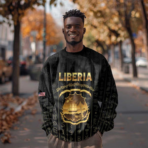 Personalized Liberia Sweatshirt Vai Syllabary Pattern - African Pride