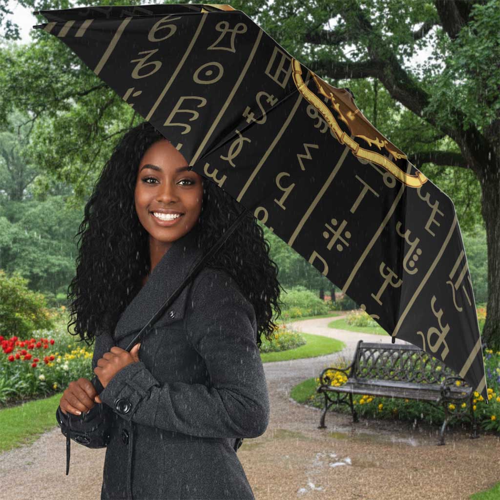 Liberia Vai Syllabary Vertical Pattern Umbrella