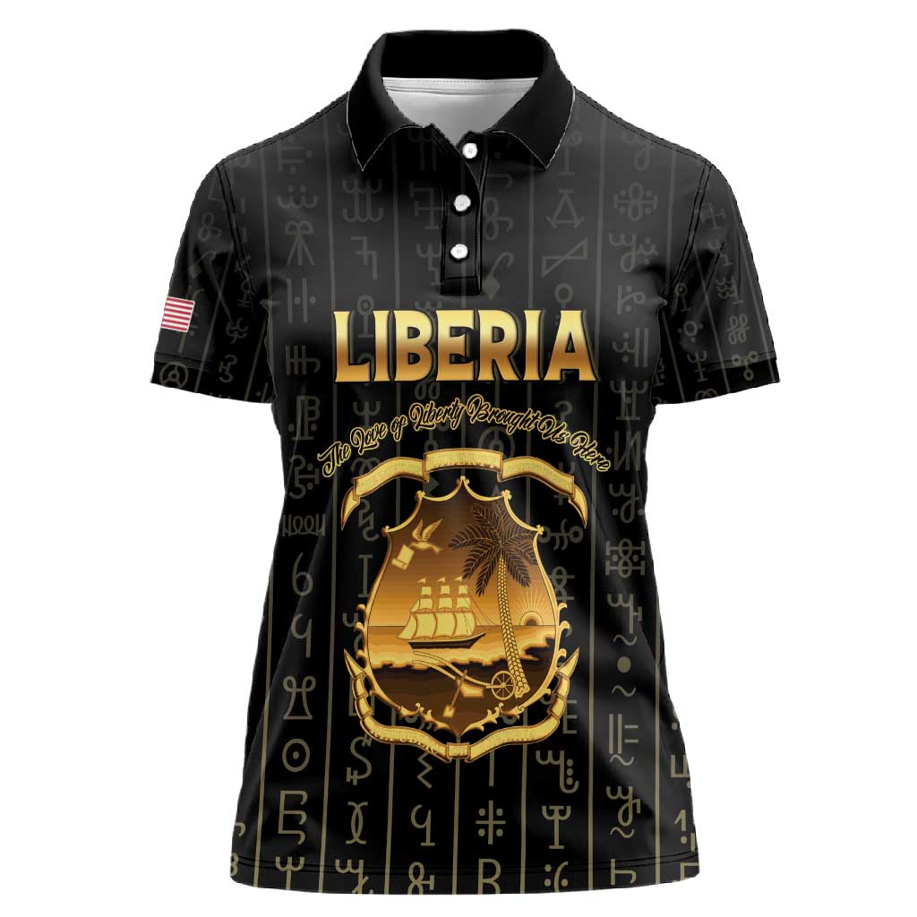 Personalized Liberia Women Polo Shirt Vai Syllabary Pattern - African Pride