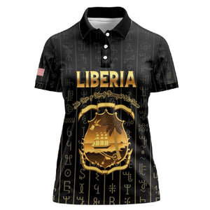 Personalized Liberia Women Polo Shirt Vai Syllabary Pattern - African Pride