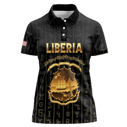 Personalized Liberia Women Polo Shirt Vai Syllabary Pattern - African Pride