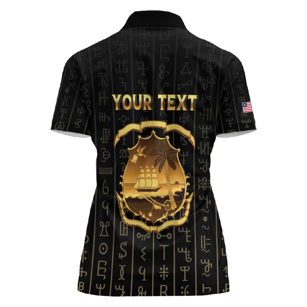 Personalized Liberia Women Polo Shirt Vai Syllabary Pattern - African Pride