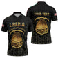 Personalized Liberia Vai Syllabary Vertical Pattern Zipper Polo Shirt