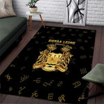 Sierra Leone National Emblem Golden Area Rug Vai Syllabary Heritage - African Pride