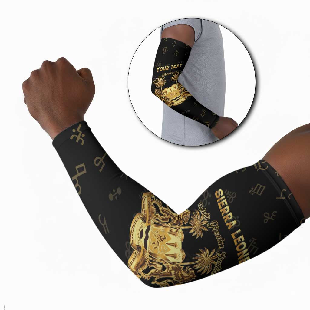 Personalized Sierra Leone Vai Syllabary Heritage Arm Sleeves National Emblem Golden Style