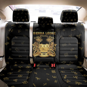 Sierra Leone National Emblem Golden Back Car Seat Cover Vai Syllabary Heritage - African Pride