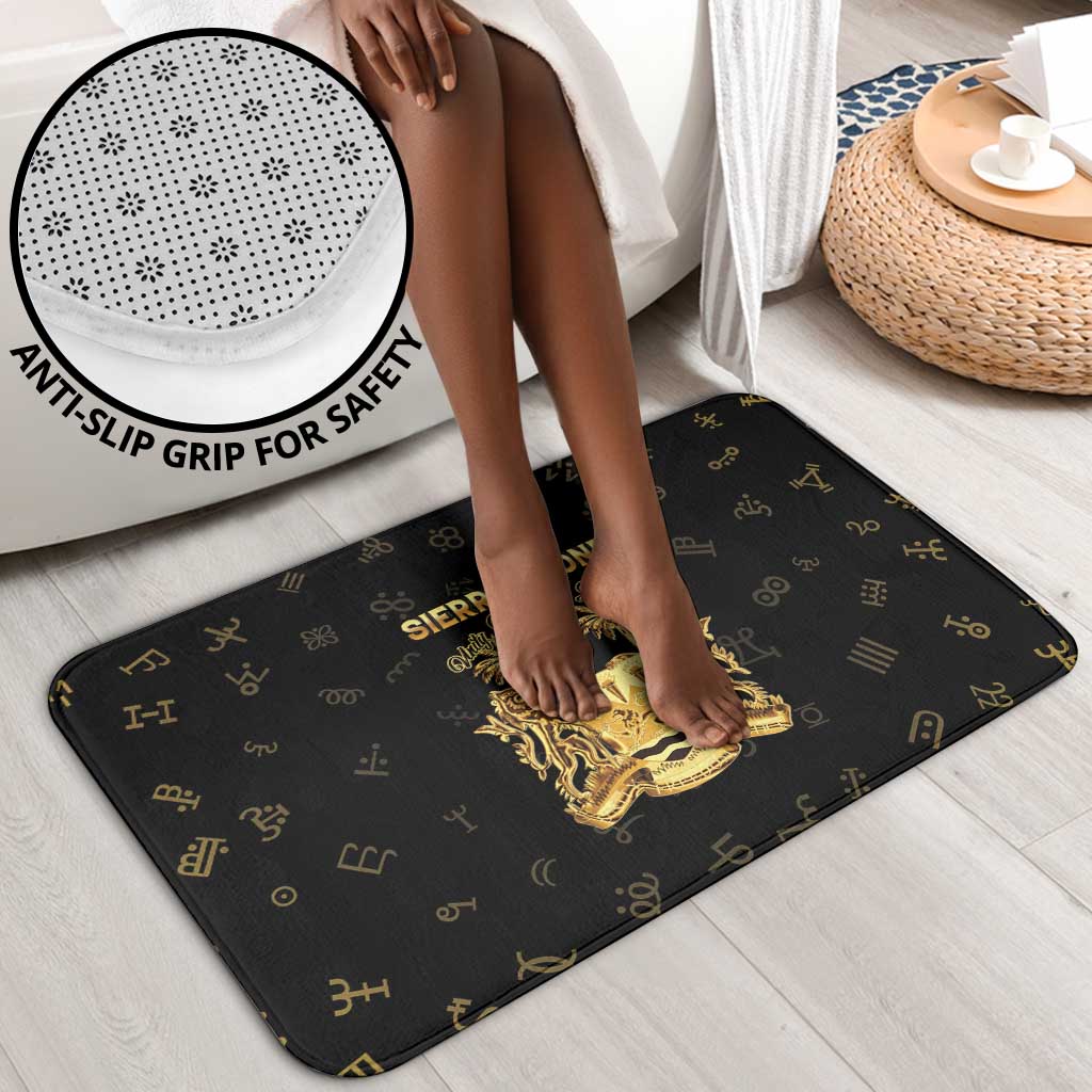 Sierra Leone Vai Syllabary Heritage Bathroom Set National Emblem Golden Style