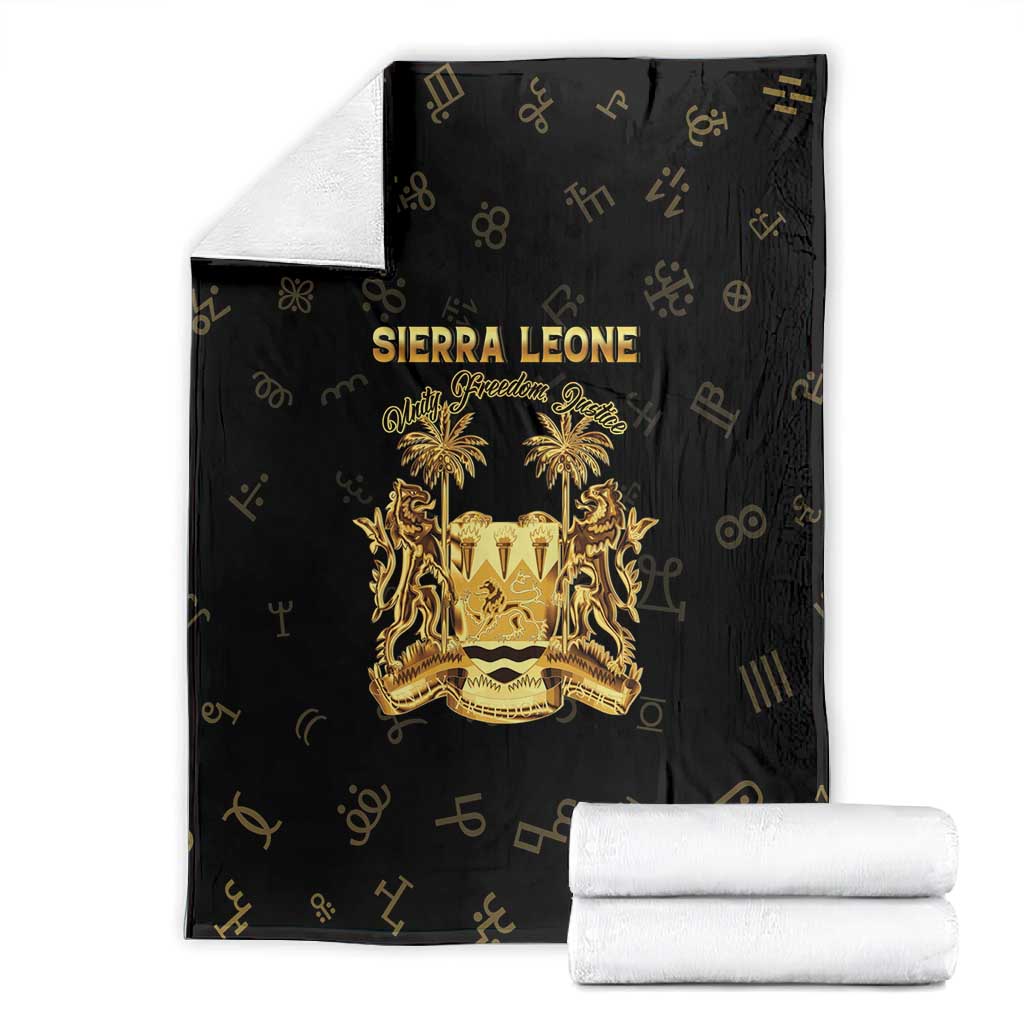 Sierra Leone National Emblem Golden Blanket Vai Syllabary Heritage - African Pride