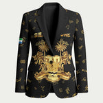 Personalized Sierra Leone Vai Syllabary Heritage Blazer National Emblem Golden Style