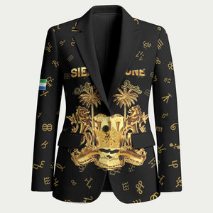 Personalized Sierra Leone Vai Syllabary Heritage Blazer National Emblem Golden Style