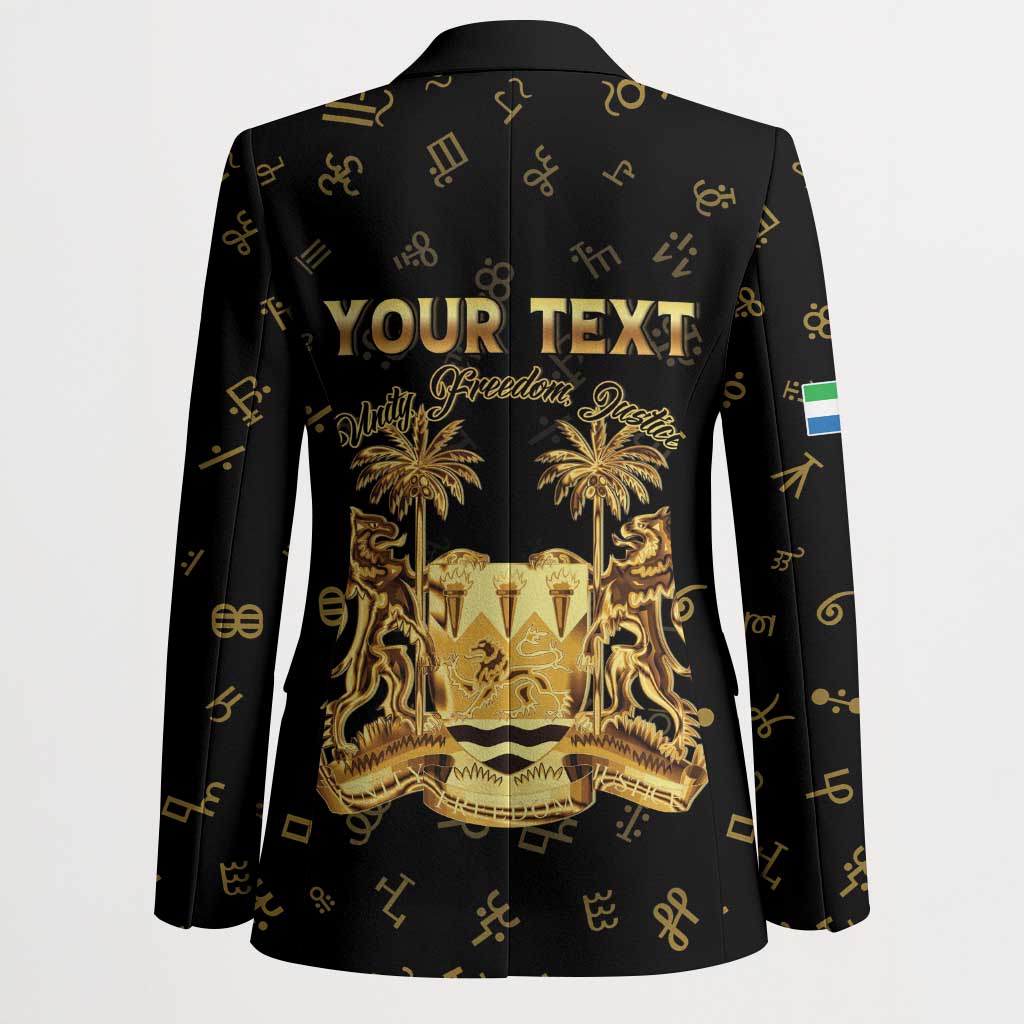 Personalized Sierra Leone Vai Syllabary Heritage Blazer National Emblem Golden Style