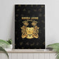 Sierra Leone National Emblem Golden Canvas Wall Art Vai Syllabary Heritage - African Pride