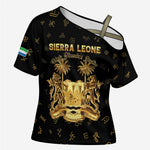 Personalized Sierra Leone Vai Syllabary Heritage Cross Shoulder Shirt National Emblem Golden Style