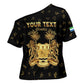 Personalized Sierra Leone Vai Syllabary Heritage Cross Shoulder Shirt National Emblem Golden Style