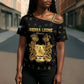 Personalized Sierra Leone Vai Syllabary Heritage Cross Shoulder Shirt National Emblem Golden Style