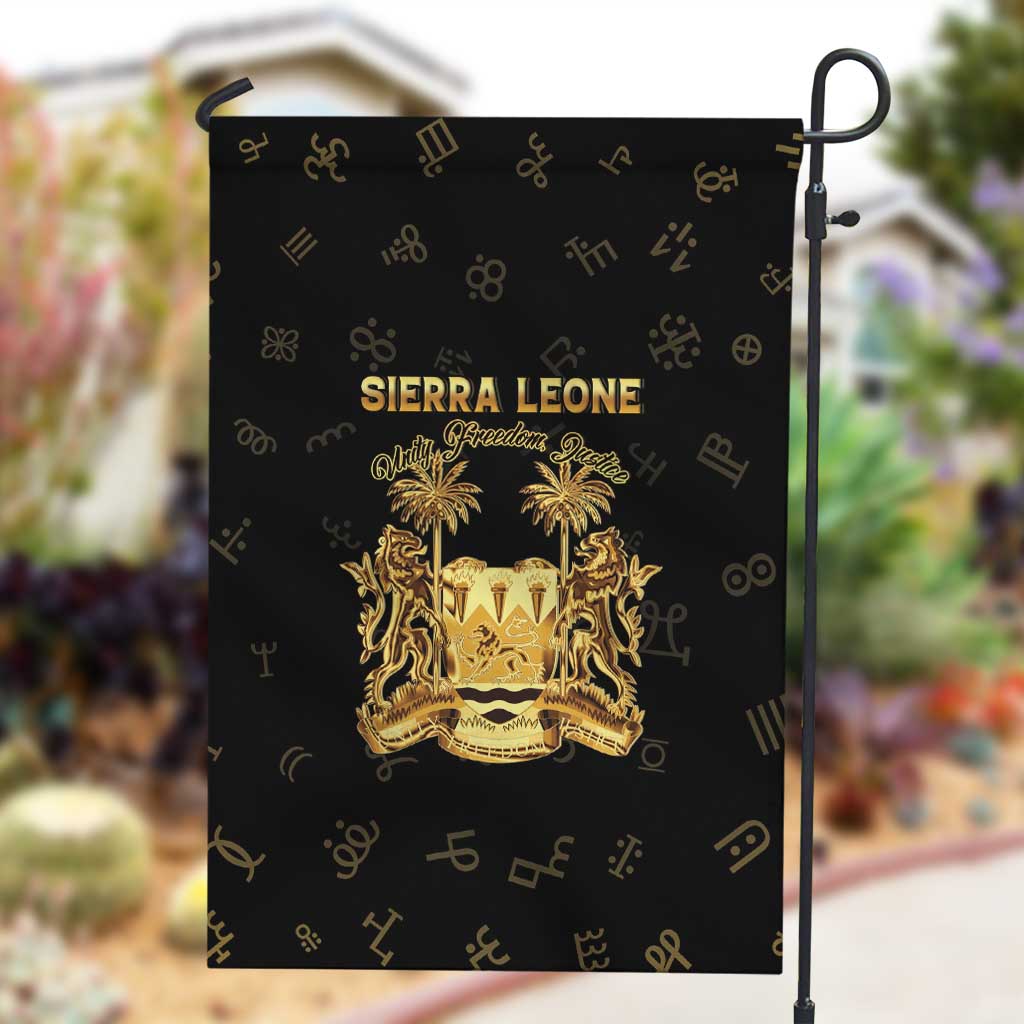 Sierra Leone National Emblem Golden Garden Flag Vai Syllabary Heritage - African Pride