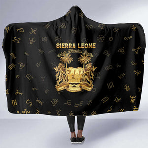 Sierra Leone National Emblem Golden Hooded Blanket Vai Syllabary Heritage - African Pride