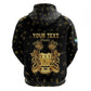 Personalized Sierra Leone National Emblem Golden Hoodie Vai Syllabary Heritage - African Pride