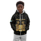Personalized Sierra Leone National Emblem Golden Kid Hoodie Vai Syllabary Heritage - African Pride