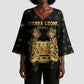 Personalized Sierra Leone Vai Syllabary Heritage Kimono Sleeve Blouse National Emblem Golden Style