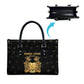 Sierra Leone Vai Syllabary Heritage Leather Bag National Emblem Golden Style