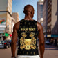 Personalized Sierra Leone National Emblem Golden Men Tank Top Vai Syllabary Heritage - African Pride