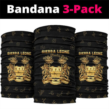 Sierra Leone National Emblem Golden Neck Gaiter Vai Syllabary Heritage - African Pride