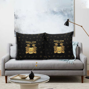 Sierra Leone Vai Syllabary Heritage Pillow Cover National Emblem Golden Style