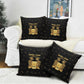 Sierra Leone Vai Syllabary Heritage Pillow Cover National Emblem Golden Style