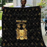 Sierra Leone National Emblem Golden Quilt Vai Syllabary Heritage - African Pride
