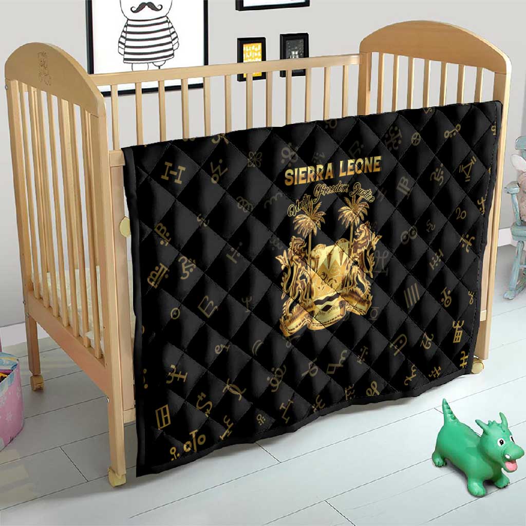 Sierra Leone National Emblem Golden Quilt Vai Syllabary Heritage - African Pride